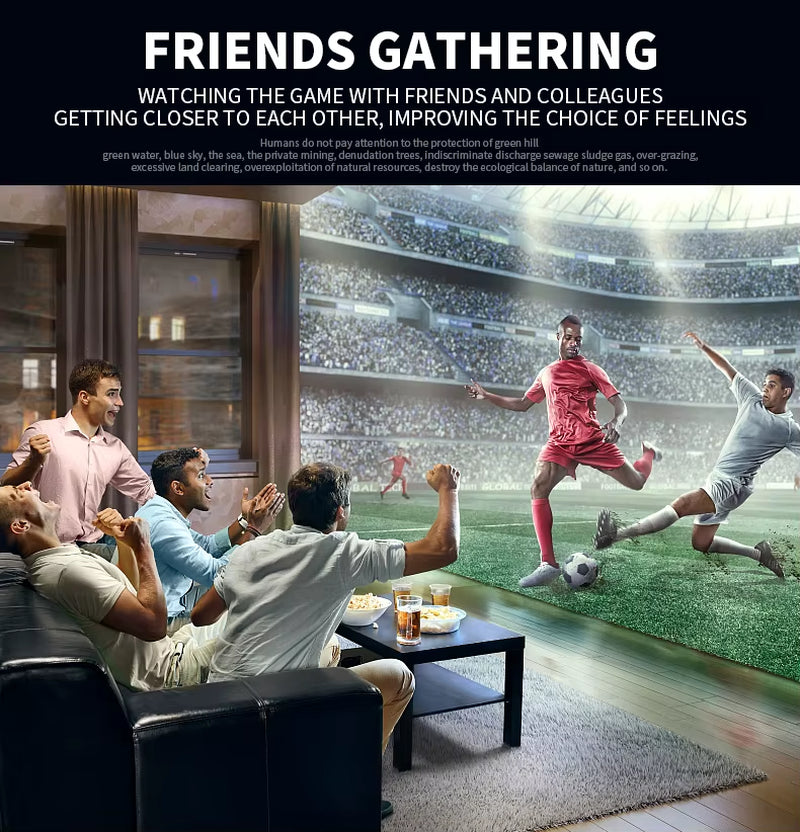 YG300 Mini Home Theater Projector - 1080P Decoding, Built-In Audio, Perfect for Smartphones and Laptops, Includes 3D Glasses Gift!