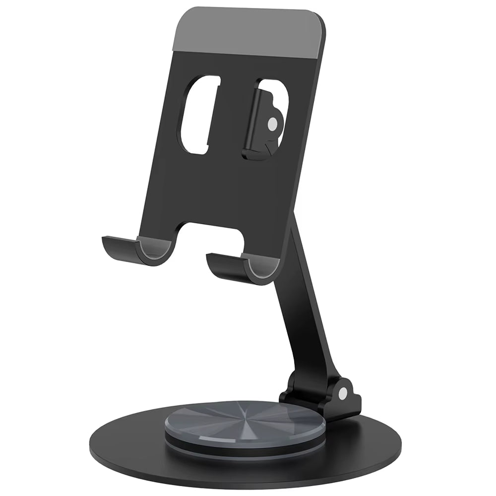 Adjustable 360° Rotating Metal Phone & Tablet Stand for iPhone, iPad, and Xiaomi - Perfect Desktop Holder