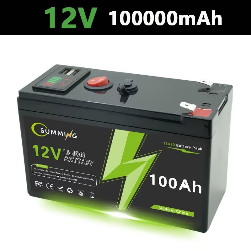 Lifepo4 12V 150Ah Rechargeable Lithium Battery,Built-In Bms,Perfect for Ride on Toys,Solar Panels,Fish Finders,Power Wheels