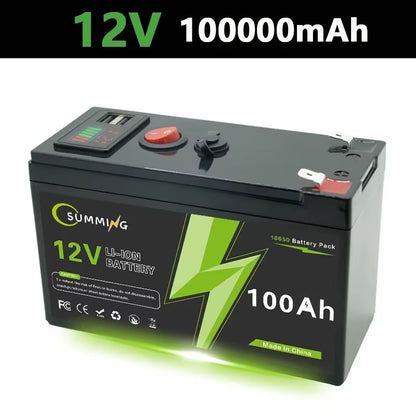 Lifepo4 12V 150Ah Rechargeable Lithium Battery,Built-In Bms,Perfect for Ride on Toys,Solar Panels,Fish Finders,Power Wheels