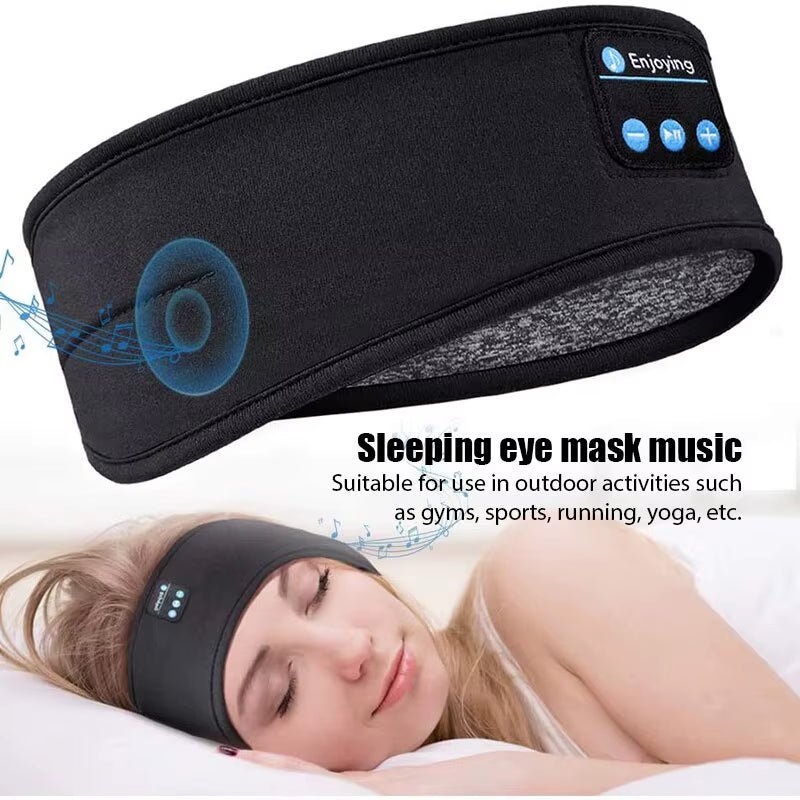 Wireless Bluetooth Sports Headband Earphones - Music Eye Mask & Sleep Headphones