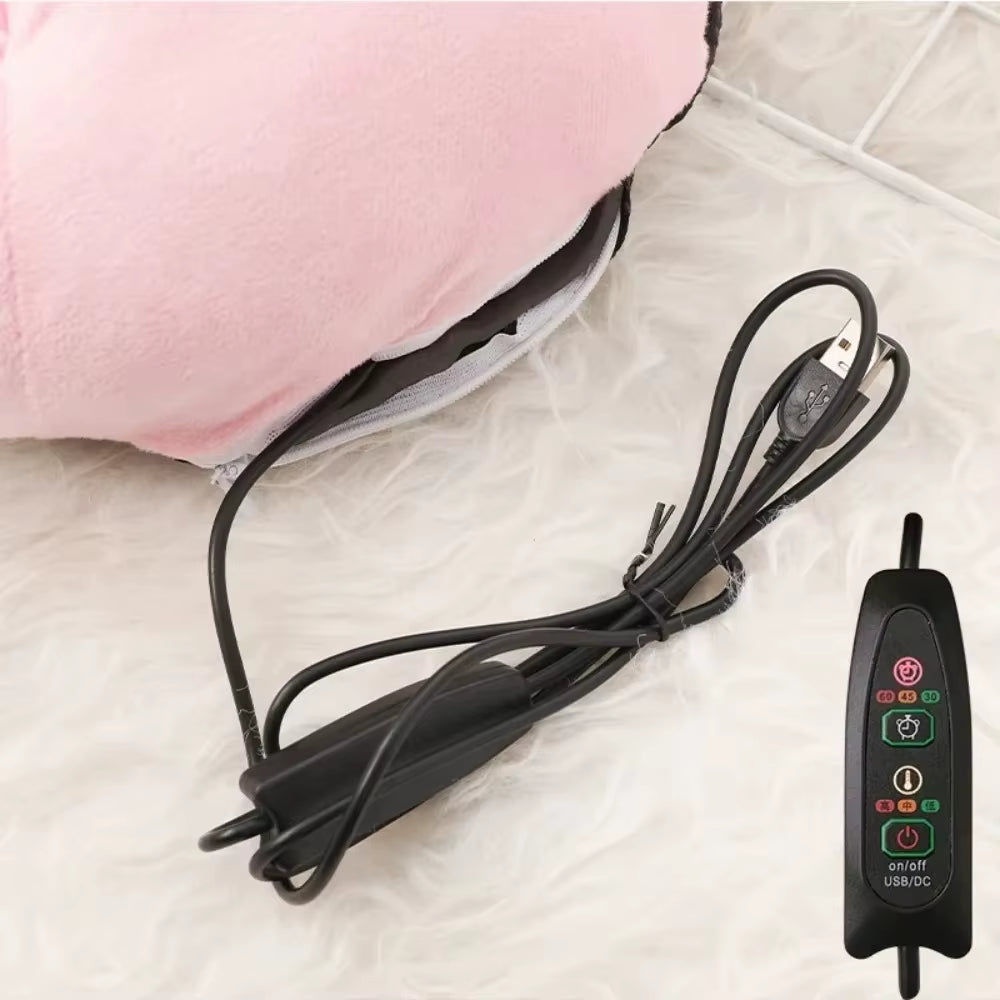 Cozy Cartoon USB Foot Warmer - Multicolor Plush Electric Heater for Winter Comfort