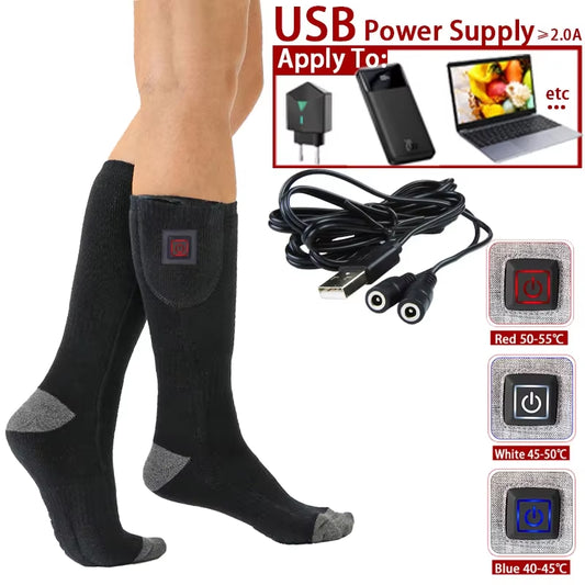 Ultimate Winter Heated Socks for Men & Women - Thermal Foot Warmers for Skiing, Trekking, and Outdoor Adventures