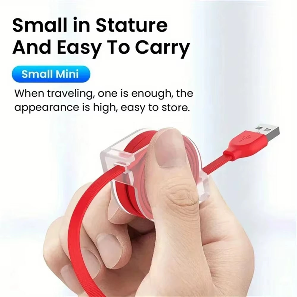 Versatile 3-In-1 Retractable USB Charging Cable for iPhone, Type-C & Micro USB - Fast Charging for Android, Xiaomi, Huawei, Samsung
