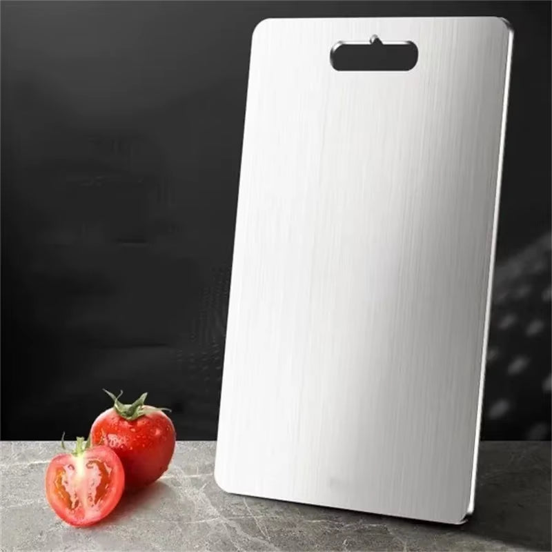 Premium Stainless Steel Cutting Board - Antibacterial, Mildew-Proof, Perfect for Kneading Dough & Chopping Fruits and Vegetables