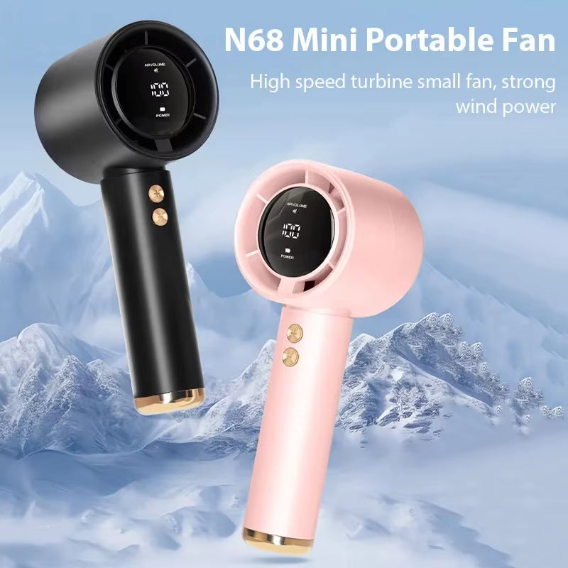 Ultimate Portable Turbo Handheld Fan - 100 Speed Settings for Home, Travel & Outdoor Adventures