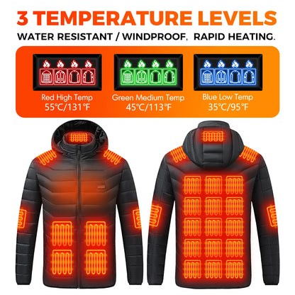 Stay Warm This Winter with Our Versatile Heated Jacket - Perfect for Men and Women!