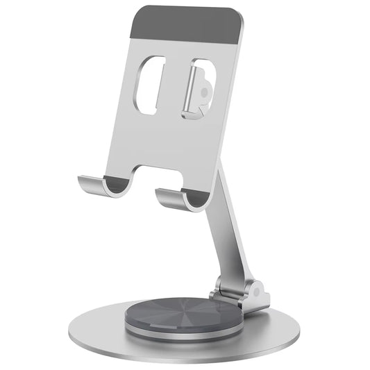 Adjustable 360° Rotating Metal Phone & Tablet Stand for iPhone, iPad, and Xiaomi - Perfect Desktop Holder