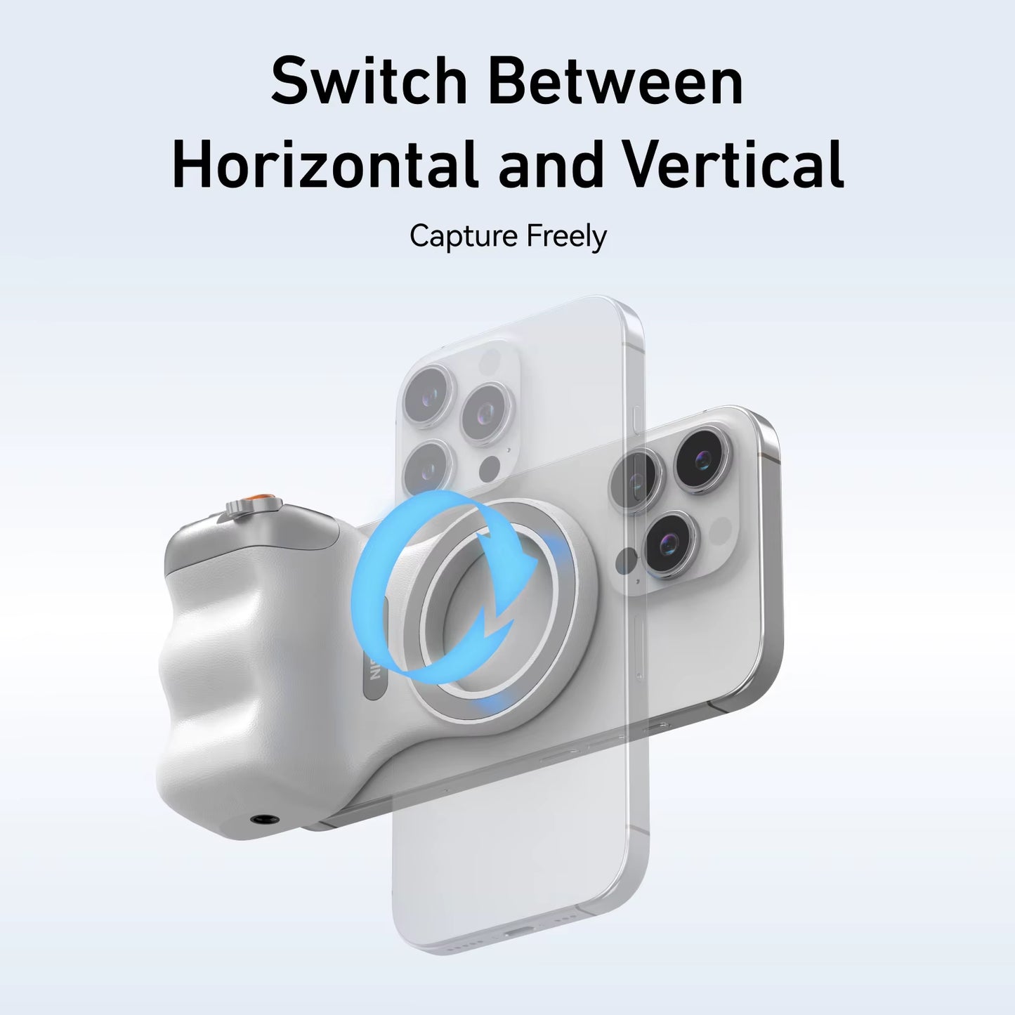 TELESIN Magnetic Phone Camera Hand Grip with Remote Control - Perfect Shooting Aid for iPhone, HUAWEI, and SAMSUNG Phones