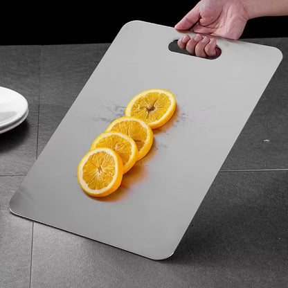 Premium Stainless Steel Cutting Board - Antibacterial, Mildew-Proof, Perfect for Kneading Dough & Chopping Fruits and Vegetables